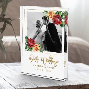 ヴィンテージバラ結婚ズKeepsake Newlyweds フォトブロック