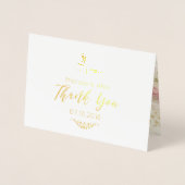 ヴィンテージバラ結婚内蔵感謝してい蝶 箔カード (正面)