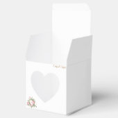 ヴィンテージバラ結婚式の引き出物ボックスとハートウィンドウ フェイバーボックス (オープン)
