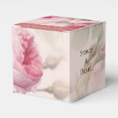 ヴィンテージバラ結婚式の引き出物箱 フェイバーボックス (正面サイド)