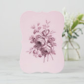 ヴィンテージバラ結婚式招待状 (スタンド正面)