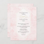 ヴィンテージバラ結婚式招待状 招待状 (正面/裏面)