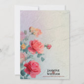 🌹ヴィンテージバラ結婚式招待状💍🕊️ 招待状 (裏面)