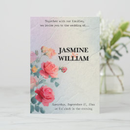 🌹ヴィンテージバラ結婚式招待状💍🕊️ 招待状