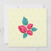 ヴィンテージバラ結婚式招待状 招待状 (裏面)