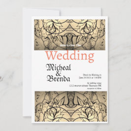 ヴィンテージバラ結婚式招待状 招待状