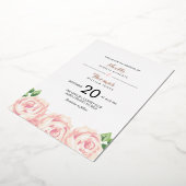 ヴィンテージバラ結婚式招待状 箔招待状 (回転した状態)