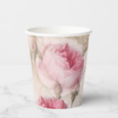 ヴィンテージバラ結婚紙カップ 紙コップ (正面)