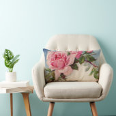 ヴィンテージバラ腰枕13インチx 21インチ ランバークッション (椅子)