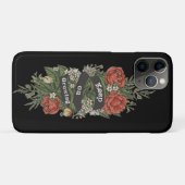 ヴィンテージバラ花と引用文デザイン Case-Mate iPhoneケース (裏面(横))