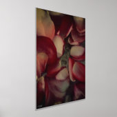 ヴィンテージバラ花びら金ゴールド又は銀箔プリント 箔ポスター (レイダウン)