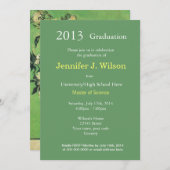 ヴィンテージバラ花卒業式パーティー 招待状 (正面/裏面)