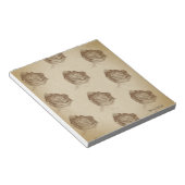 ヴィンテージバラ花柄紙パーソナル ノートパッド (アングル)