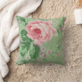 ヴィンテージバラ花柄 クッション (ブランケット)