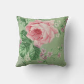 ヴィンテージバラ花柄 クッション (裏面)