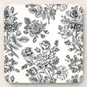 ヴィンテージバラ花柄 コースター (正面)