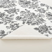 ヴィンテージバラ花柄 シェルパブランケット (3/4)