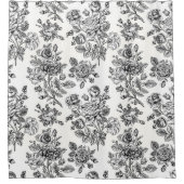 ヴィンテージバラ花柄 シャワーカーテン (正面)