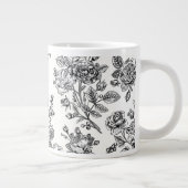 ヴィンテージバラ花柄 ジャンボコーヒーマグカップ (右)