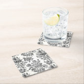 ヴィンテージバラ花柄 スクエアペーパーコースター (インサイチュ)