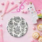 ヴィンテージバラ花柄 ペーパープレート (パーティー)