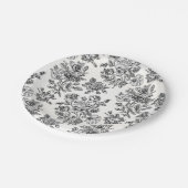 ヴィンテージバラ花柄 ペーパープレート (アングル)