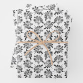 ヴィンテージバラ花花柄カスタム色 ラッピングペーパーシート (インサイチュ)