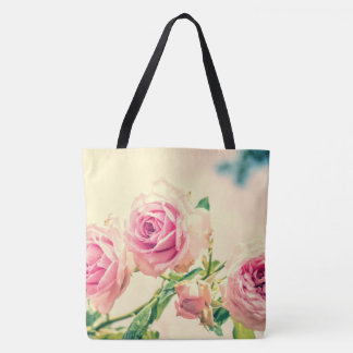 ヴィンテージバラ花 トートバッグ