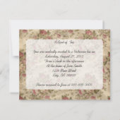 ヴィンテージバラ茶パーティー 招待状 (裏面)