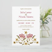 ヴィンテージバラ華美デザインクラシックフュージョン結婚ズ 招待状 (スタンド正面)