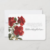 ヴィンテージバラ葬儀記念 サンキューカード (正面)