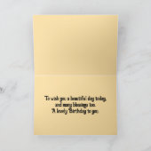 ヴィンテージバラ誕生日グリーティングカード カード (内部)