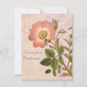 ヴィンテージバラ誕生日パーティーへの招待 招待状 (正面)