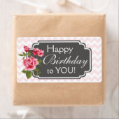 ヴィンテージバラ誕生日ラベル ラベル (インサイチュ)