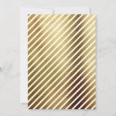 ヴィンテージバラ赤い黄色の金ゴールドスクリプトベビーシャワー 招待状 (裏面)