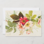 ヴィンテージバラ赤面フローラ結婚式招待状 招待状 (裏面)