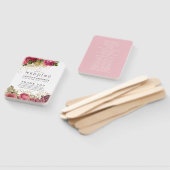 ヴィンテージバラ金ゴールドおよび赤面シャビー結婚式 プログラム ハンドファン (組立なし)