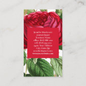 ヴィンテージバラ金ゴールドかわいらしピンク 名刺 (裏面)