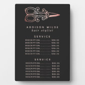 ヴィンテージバラ金ゴールドはさみサロン価格メニュー フォトプラーク (正面)