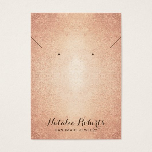 ヴィンテージバラ金ゴールドジュエリーネックレスディスプレイ (正面)