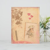 ヴィンテージバラ金ゴールドスクラップブック紙 (スタンド正面)