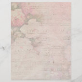 ヴィンテージバラ金ゴールドフローラミュージックノート (正面)