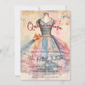 ヴィンテージバラ金ゴールドプリンセスドレスフォトキンセアニェラ 招待状 (正面)