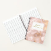 ヴィンテージバラ金ゴールドマーブルウェディングプランナー ノートブック (内部)