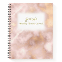 ヴィンテージバラ金ゴールドマーブルウェディングプランナー