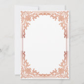 ヴィンテージバラ金ゴールド華美アンティークホワ結婚イト 招待状 (裏面)