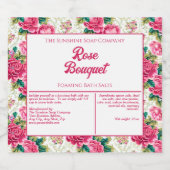 ヴィンテージバラ防水浴塩類ラベル スパークリングワインラベル (シングルラベル)