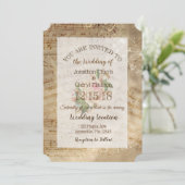 ヴィンテージバラ音結婚音 招待状 (スタンド正面)