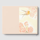 ヴィンテージバラ鳥の記念お祝いのライフGB ゲストブック (裏面)