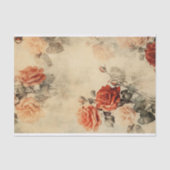 ヴィンテージバラ1デコページ紙 薄葉紙 (正面)